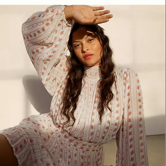 Anthropologie XL NWT Let Me Be Mock Neck Sheer Mini Dress - Picture 6 of 9